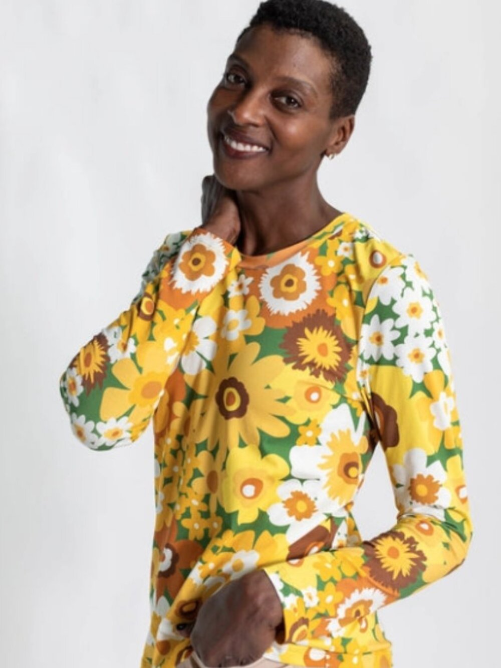 Jeanette Tea Flower Power Shirt - Lesley Evers